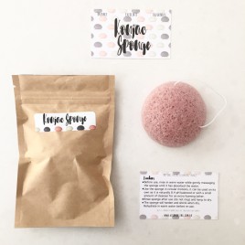Konjac Cleansing Sponge French Pink Clay